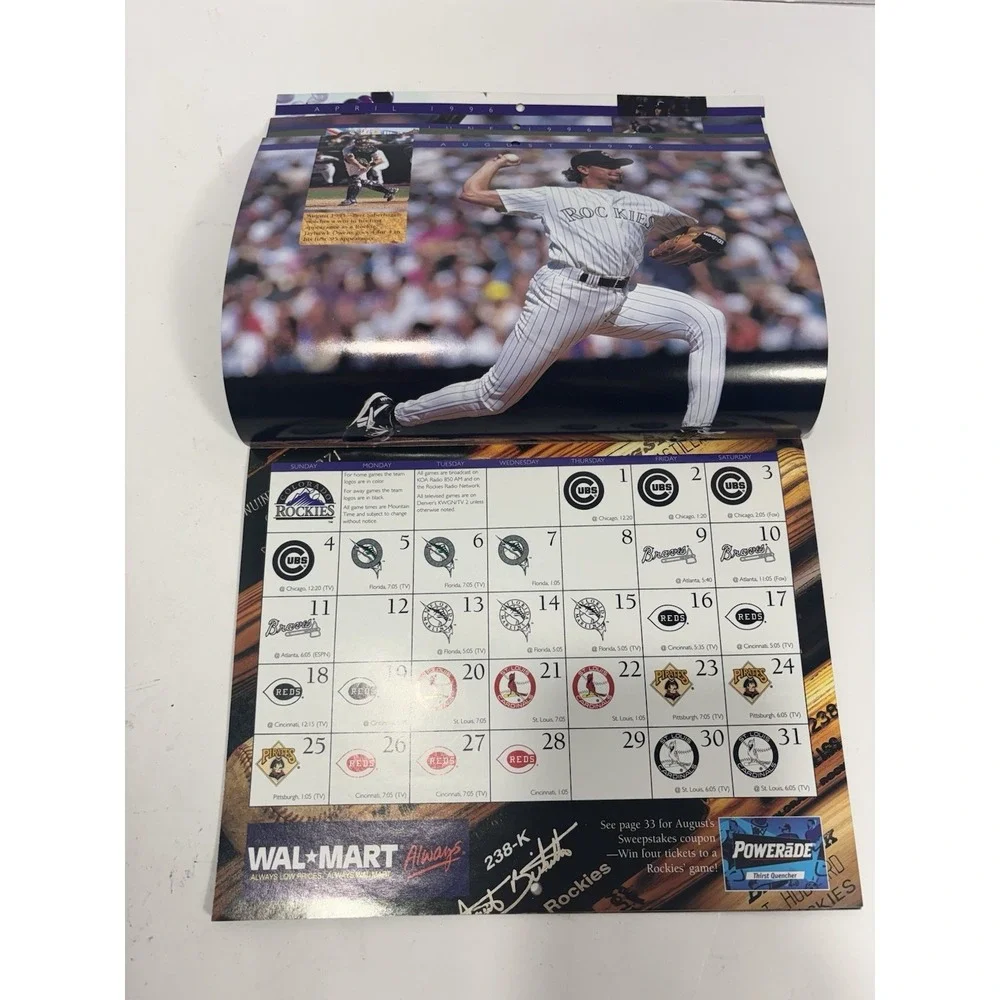 4 Log Colorado Rockies MLB Baseball Magazine + 1996-1997 Calendar
